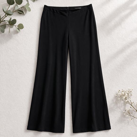 Jackie Rogers Pants - Vintage Jackie Rogers Wide Leg Pants 32 High Rise Career Minimalist